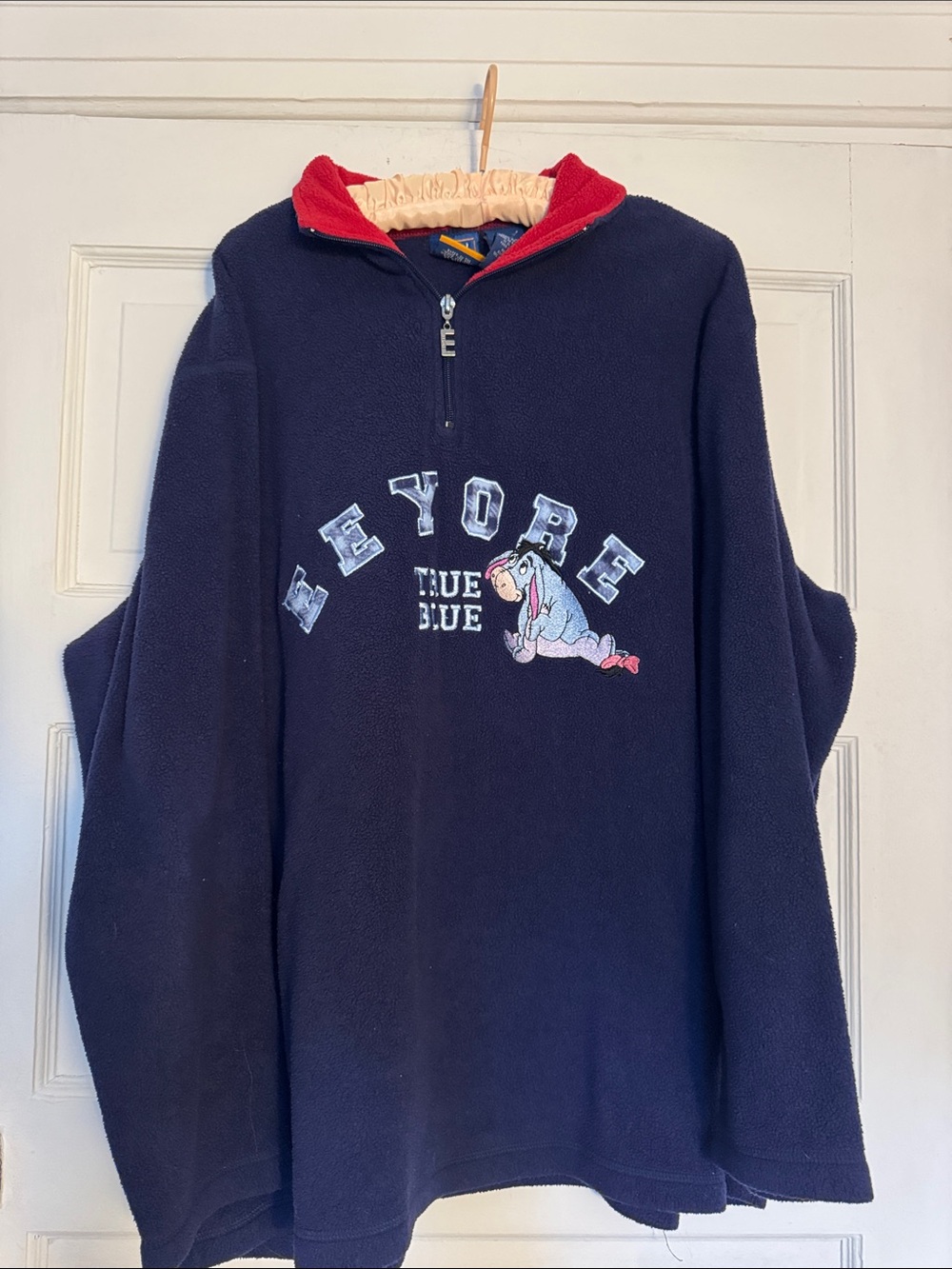Vintage Disney Eeyore Navy Women’s Fleece Pullover with Hood